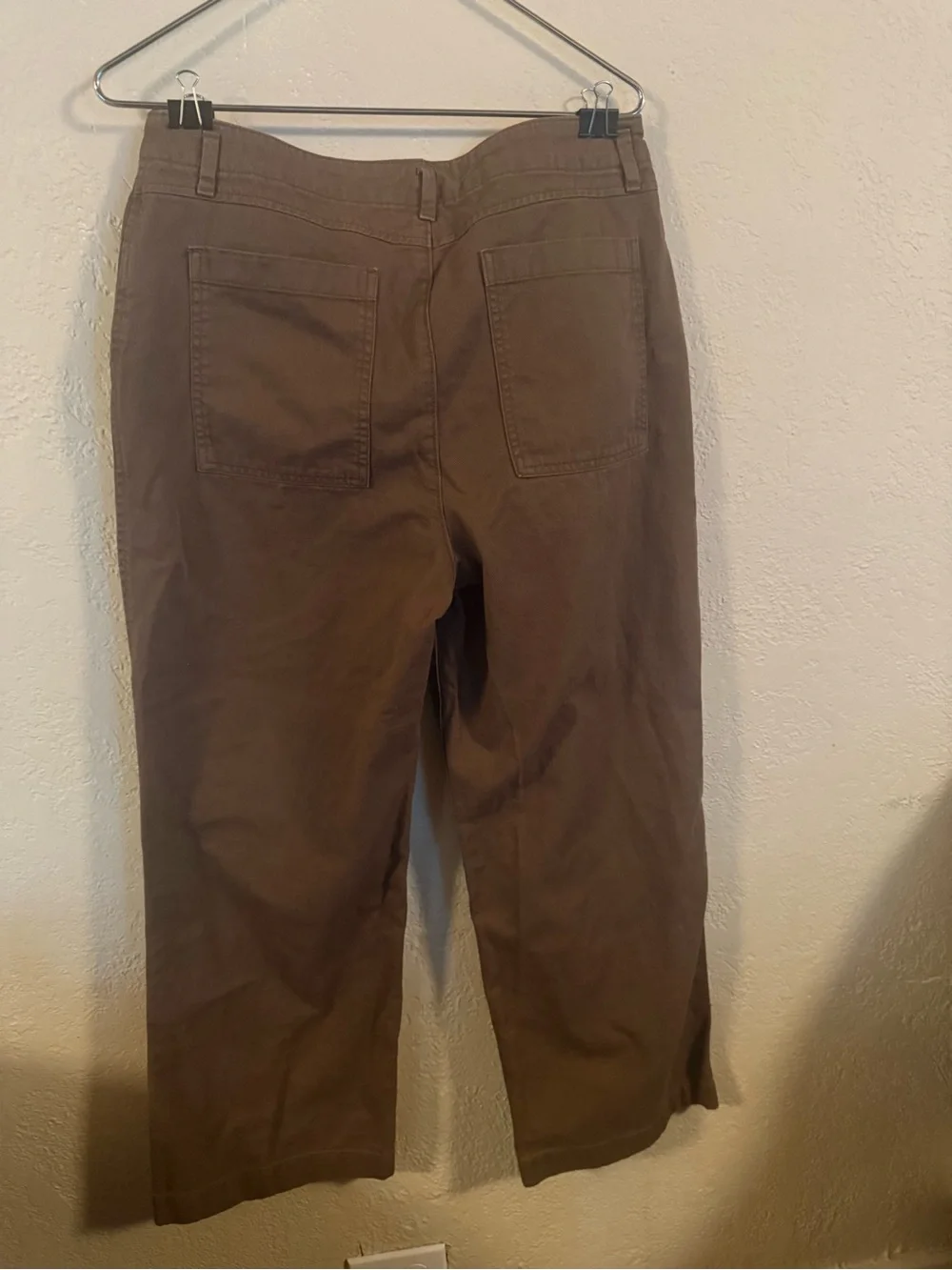 GAP Women’s Brown Wide-Leg Cotton Pants